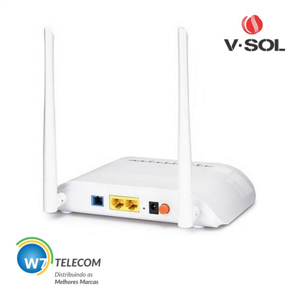 ONU GPON/EPON híbrida V2802GW com WiFi, PPPoE, 1GE+1FE