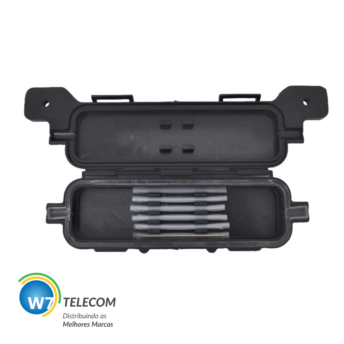Mini Caixa de Emenda para Cabos Drop Flat FTTH