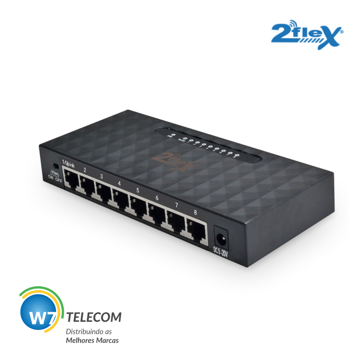 Switch PoE Reverso Giga 2F-N8GPR