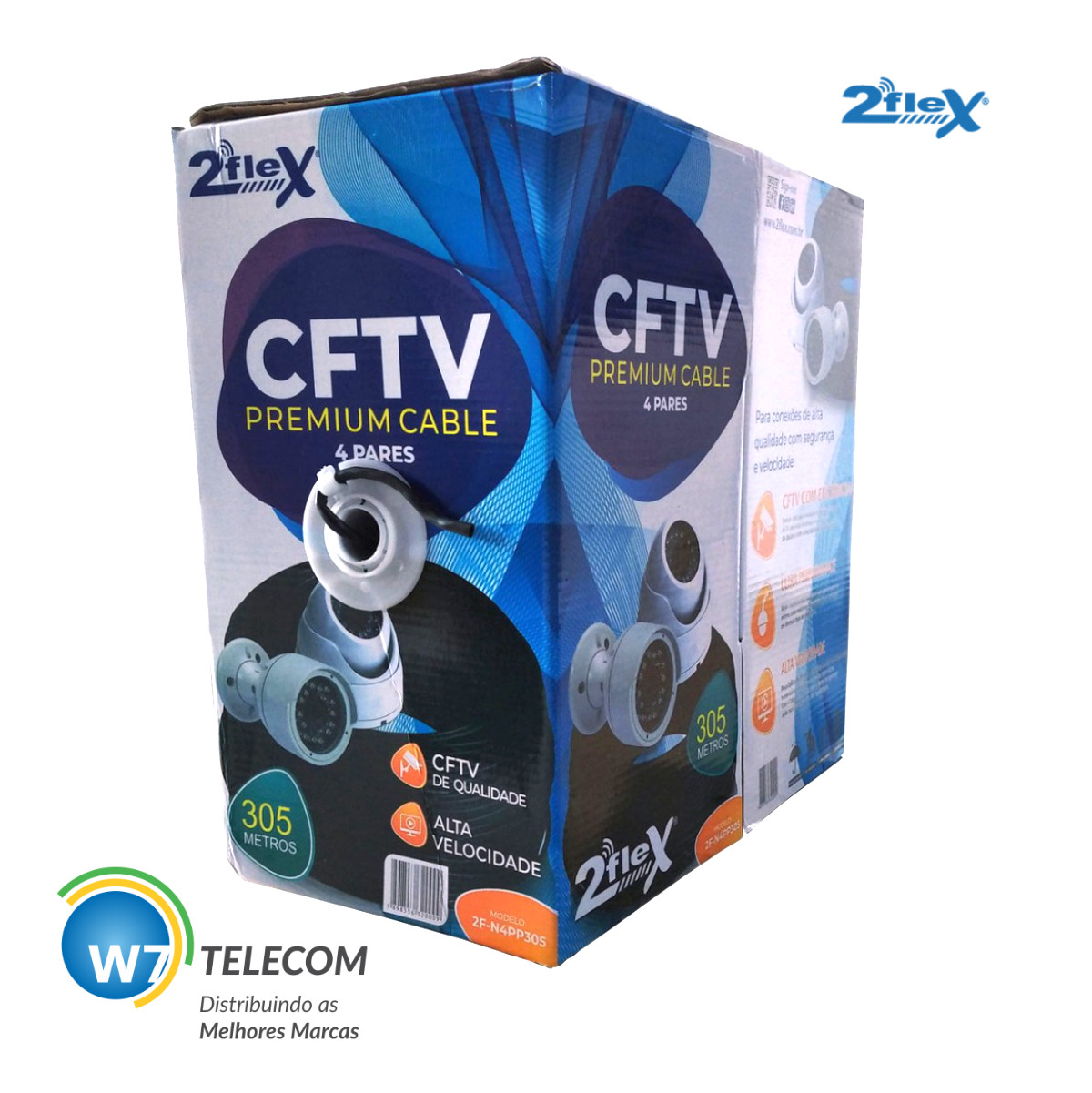 Cabo CFTV 4 pares 305m