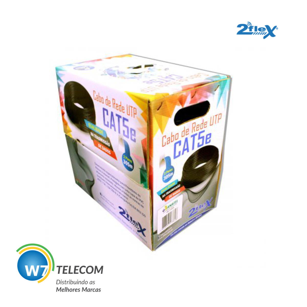 Cabo CAT5e 2 pares 305m