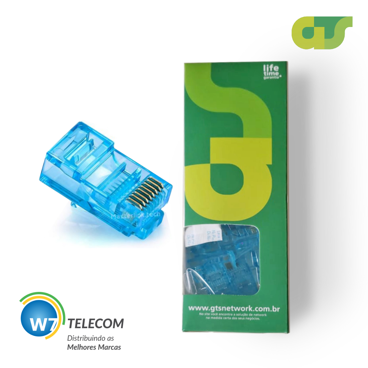 Conector azul RJ45 GTS